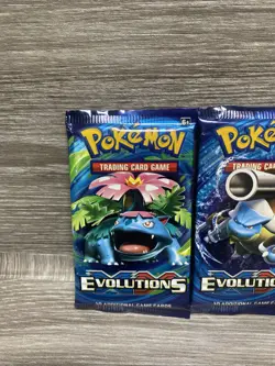 Pokemon TCG Factory Sealed Authentic Evolutions Booster Pack Artwork Set Of 4 - Image 2