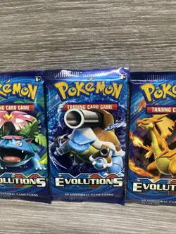 Pokemon TCG Factory Sealed Authentic Evolutions Booster Pack Artwork Set Of 4 - Image 3
