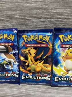 Pokemon TCG Factory Sealed Authentic Evolutions Booster Pack Artwork Set Of 4 - Image 4