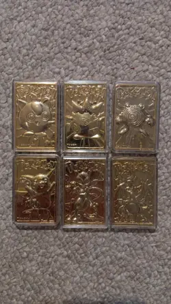 Pokemon 23K Gold Plated Trading Card Limited Edition Set of 6 Burger King 1999 - Image 2