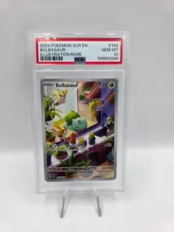 PSA 10 GEM MINT Bulbasaur 143/142 Stellar Crown Illustration Rare Pokemon Card - Image 1