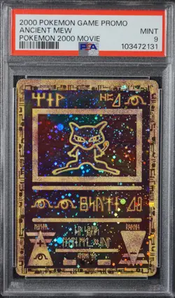 2000 Pokemon Ancient Mew PSA 9 MINT Pokemon Movie Game Promo Double Holo Card - Image 2