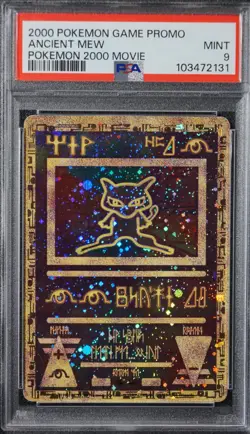 2000 Pokemon Ancient Mew PSA 9 MINT Pokemon Movie Game Promo Double Holo Card - Image 4