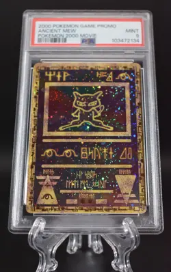 2000 Pokemon Ancient Mew PSA 9 MINT Pokemon Movie Game Promo Double Holo Card - Image 4
