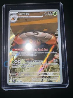 Pokemon TCG Crustle 186/182 Sv10: Destined Rivals Holo Illustration Rare Card - Image 1