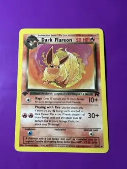 Dark Flareon 1st Edition 35/82 NM 2000 Pokemon Team Rocket WOTC Vintage Card - Image 1