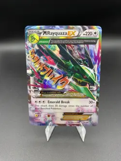 M Rayquaza EX (ULTRA RARE) 76/108 XY Roaring Skies Mega Legendary Pokemon TCG - Image 1