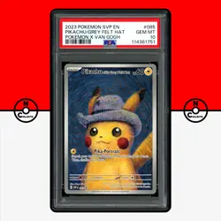 Pokemon PSA 10 Pikachu with Grey Felt Hat Van Gogh 085/SV-P 085 Black Star Promo - Image 1