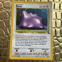 DITTO HOLO POKEMON CARD FOSSIL SET 3/62 LP! - Image 1
