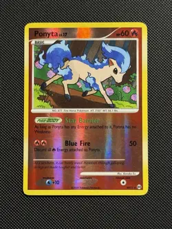 Pokemon Card TCG Ponyta SH11 Arceus Diamond & Pearl Shiny Reverse Holo 2009 - Image 1