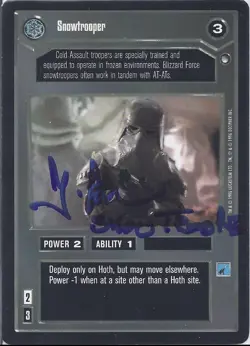 Star Wars CCG - Tony Allen † (Snowtrooper) - signed card - autograph - Image 1
