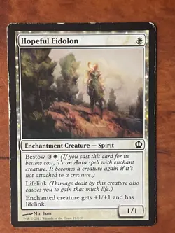 Hopeful Eidolon MTG Magic the Gathering Card HP Heavily Played THS - Image 1