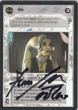 Star Wars CCG - Femi Taylor (Oola) - autograph / signed card - - Image 1