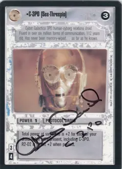 Star Wars CCG - Anthony Daniels (C-3PO) - autograph / signed card - Image 1