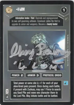 Star Wars CCG - Chris Parsons (4-LOM) - autograph / signed card - Image 1