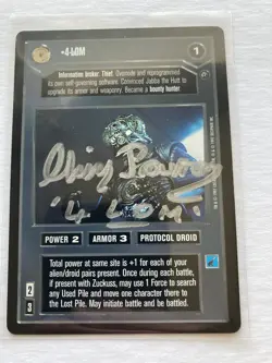Star Wars CCG - Chris Parsons (4-LOM) - autograph / signed card - Image 2