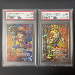 PSA10 MiracleBattle Carddass Dragon Ball One Piece Goku Luffy Japan Trading Card - Image 1