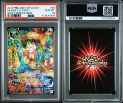 PSA10 MiracleBattle Carddass Dragon Ball One Piece Goku Luffy Japan Trading Card - Image 4