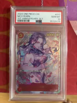 PSA10 Chinese version of Nicolovin 1st anniversary ONE PIECE Card - Image 1