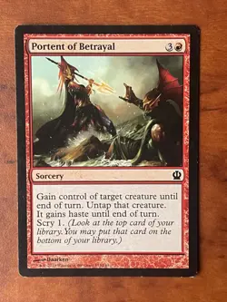 Portent of Betrayal MTG Magic the Gathering Card LP Lightly Played THS - Image 1