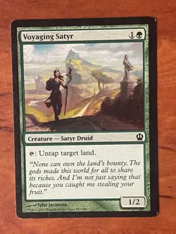 Voyaging Satyr MTG Magic the Gathering Card LP Lightly Played THS - Image 1