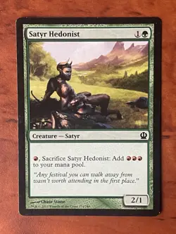 Satyr Hedonist MTG Magic the Gathering Card LP Lightly Played THS - Image 1