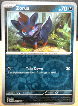 Pokemon Scarlet & Violet White Flare 0061 Zorua COMMON Reverse Holo - Image 1