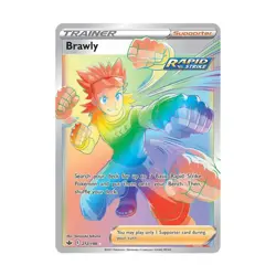 Pokemon SWSH06: Chilling Reign Brawly (SR) (SR) #212/198 (Holo) NM - Image 1