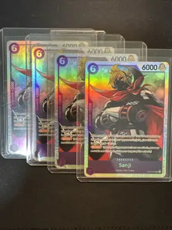 One Piece TCG Sanji OP07-064 SR 500 Years in the Future Card Playset x4 English - Image 1