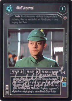 Star Wars CCG - Michael Pennington (Jerjerrod FOIL) - signed card - autograph - Image 1