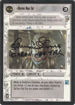 Star Wars CCG - Brian Harris (Garon Nas Tal) - signed card - autograph - Image 1