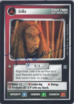 Star Trek CCG - Kay Mary Adams (Grilka) - signed card - autograph - Image 1
