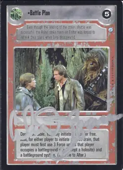 Star Wars CCG - Daniel Zormeier (Chewbacca stand in) - signed card - autograph - Image 2
