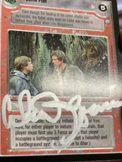 Star Wars CCG - Daniel Zormeier (Chewbacca stand in) - signed card - autograph - Image 1