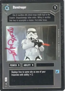 Star Wars CCG - Derek Chafer (Stormtrooper ) - signed card - autograph - Image 1