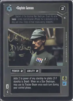 Star Wars CCG - John Dicks † (Captain Lennox) - signed card - autograph - Image 1