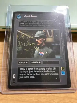 Star Wars CCG - John Dicks † (Captain Lennox) - signed card - autograph - Image 2