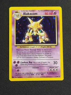 Pokemon Card TCG Alakazam Base Set 1/102 Holo Unlimited Holo Rare Near Mint 💎 - Image 1