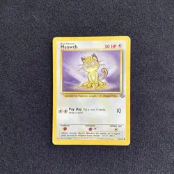 Meowth 56/64 1999 Jungle Set Common Unlimited WOTC Vintage Pokemon Card - Image 1