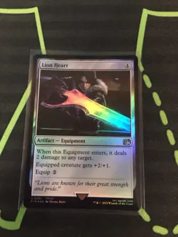 MTG Magic The Gathering Lion Heart Foil FIN Artifact Final Fantasy Commander - Image 1