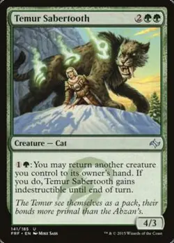 RUSH FRANCAIS FOIL Smilodon temurien Destin reforge NM MTG Magic FRF - Image 1