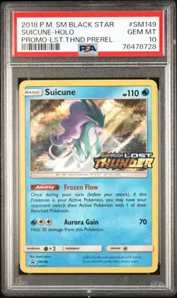 Suicune SM149 | Black Star Promo | Pokemon Lost Thunder Pre Release | PSA 10 - Image 1