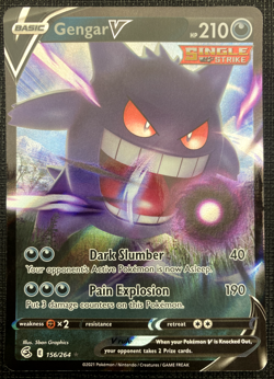 Gengar V 156/264 Fusion Strike Ultra Rare LP Pokemon 2021 - Image 1