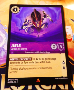 LORCANA TRADING CARD GAME DISNEY CHAPITRE 1 CARTE RARE JAFAR 44/204 FR NM - Image 1