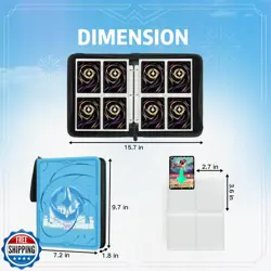 Trading Card Binder for Lorcana Cards Premium 4 Pocket Card Binder Compatible - Image 2