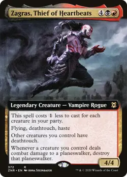🧙Zagras, Thief Of Heartbeats R 372 Borderless ZNR Zendikar Rising MTG - Image 1