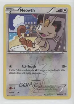 Meowth Reverse Foil Pokemon XY Ancient Origins #61 1u6 - Image 1