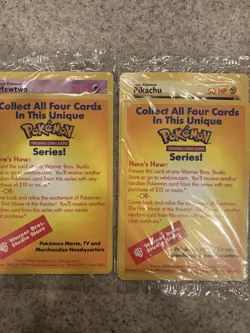 Rare Pokemon The First Movie 1999 Sealed Promo Cards Set Of 4. New. Sealed. - Image 3