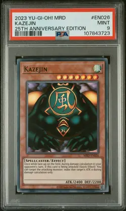 Kazejin MRD-EN026 | YuGiOh Metal Raiders | 25th Anniversary Edition | PSA 9 - Image 1