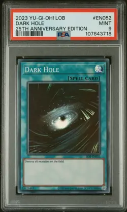 Dark Hole LOB-EN052 | YuGiOh Legend of Blue Eyes White Dragon | 25th | PSA 9 - Image 1